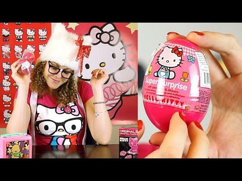 ASMR Hello Kitty Super Surprise Eggs Unboxing, Toy Tingles # 9