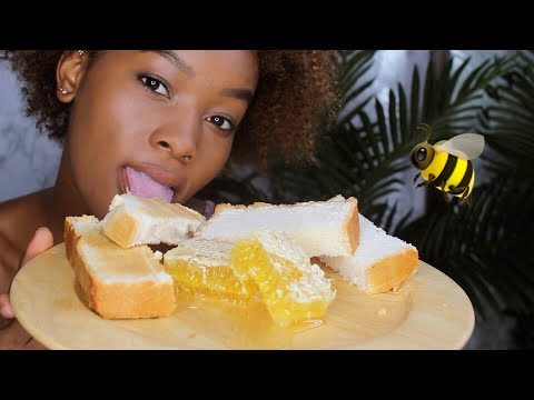 🐝ASMR Eating Raw HONEYCOMB! (Sticky Eating Sounds)