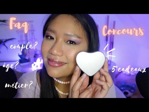 ASMR FR 💫  FAQ (âge, métier, couple?) + CONCOURS DE FOLIE 5 LOTS A GAGNER (ouvert)