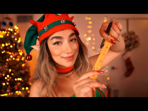 ASMR • Santa's Favourite Elf Measures You❄️(personal attention, up close, inaudible, writing sounds)