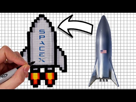 Comment Dessiner Une FUSEE SPACEX Pixel Art
