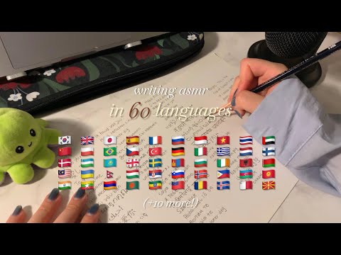 ASMR | writing I Love You in 60 languages (study with me ambience)