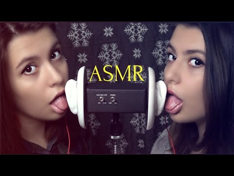 ASMR Ear Licking 3Dio TWIN ♥ Ликинг от близняшек с 3Дио