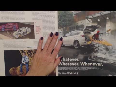 ASMR ~ Whispered Car Magazine Reading / Page Flipping