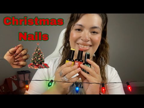 ASMR| Doing your Christmas nails 💅🏻🎄