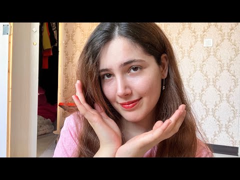 ASMR / TOUCHING FACE , brush your face and talk to you
