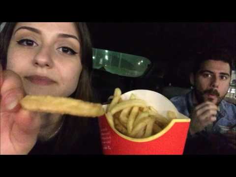 ASMR Mc Donald's Eating Sounds in the Car with my Boyfriend