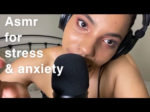ASMR~ Helping you relieve Stress & Anxiety 🤍 (Face brushing, Mic scratching, Plucking, TINGLES✨)