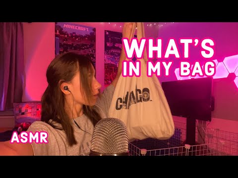 ASMR | what’s in my bag!!?
