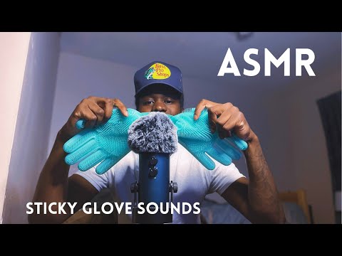 ASMR POWERFUL Sticky Silicon Gloves Sound #asmr