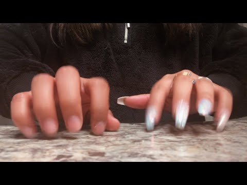 ASMR Table Tapping w combo nails| Soft Spoken tapping on skincare products