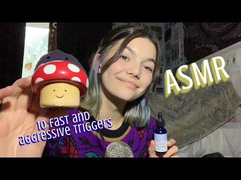 ASMR | 10 fast and aggressive triggers