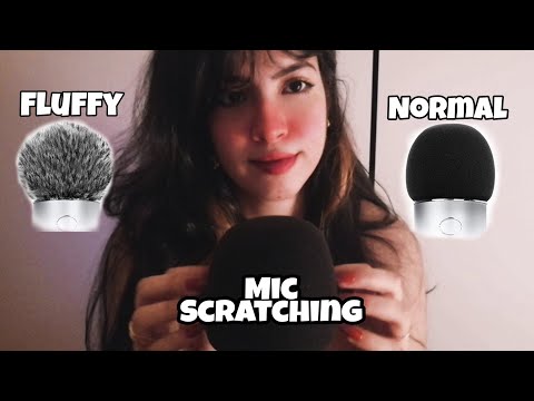 ASMR Aggressive Mic Scratching 🎤 No Talking (Normal & Fluffy Mic cover)