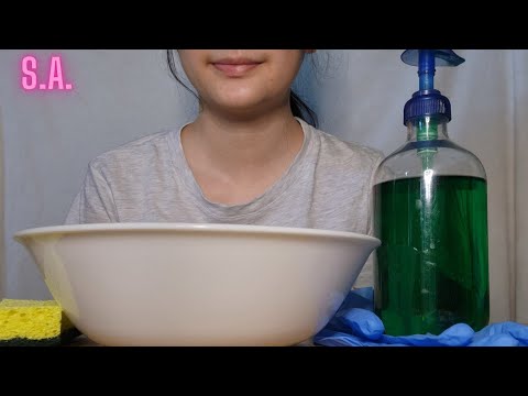 || ASMR || Playing with Sponge & Soap (NOTALKING) Test #3