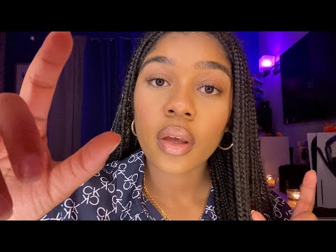 ASMR- Positive Affirmations + Face Touching 👋🏽💓  (MOUTH SOUNDS, VISUAL TRIGGERS, INAUDIBLE WHISPERS)