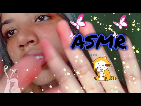 ASMR - FAZENDO CARINHO EM VOCÊ || SONS EM CAMADAS, HAND MOVEMENTS E PINCEL NA TELA 😴