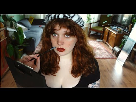 ASMR roleplay obsessed girl wants to draw your face and touch it
