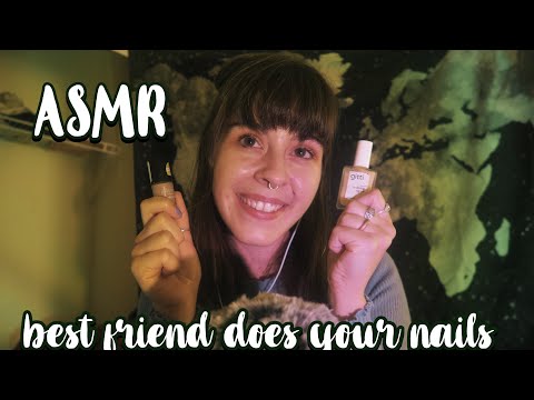 ASMR bestie does your nails ~ personal attention roleplay 🤍