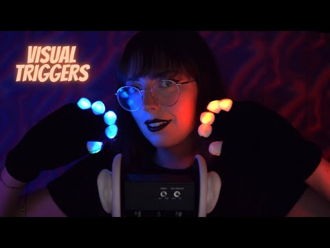 ASMR- Unique visual triggers, breathing & mic blowing