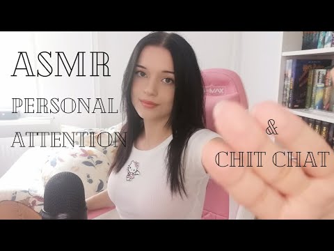 ASMR | chit chat/ personal attention (+ word repetition & hand movements)