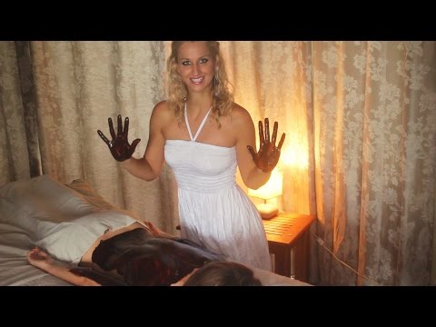 CHOCOLATE massage ASMR with sounds, art and wet cloth wiping *softly spoken*