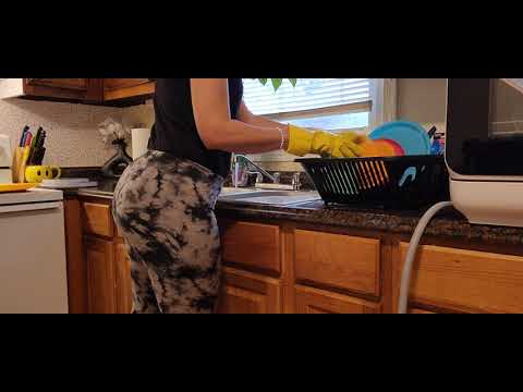 SATURDAY MORNING SIMPLE KITCHEN CLEANING| WASHING DISHES| WIPING DOWN| ASMR|