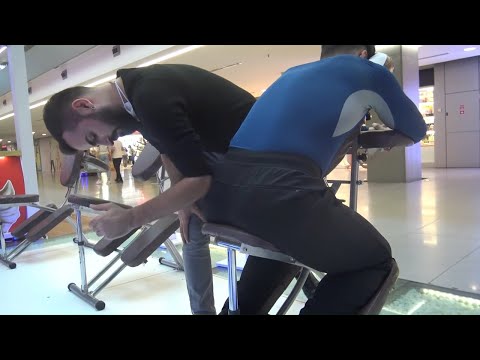 ASMR Physiotherapy chair strong massage & asmr strong,fast and hard head,back,arm,neck,sleep massage