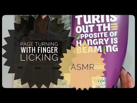 Magazine Page Turning with Finger Licking ASMR