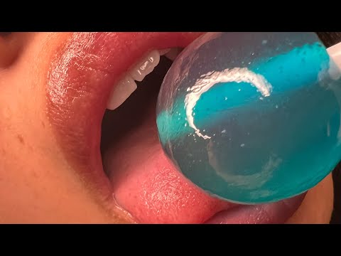 ASMR Licking lens and licking lollipop | NO TALKING