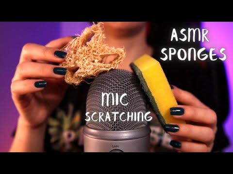 ASMR Mic Scratching With SPONGES 🧽🧽 (No Talking)