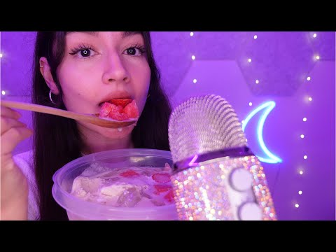 ASMR Eating, Mouth Sounds, Slurping, Ice Crunching *Viral TikTok Food* (Hwachae)