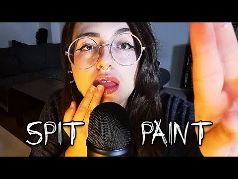 ASMR | Spit Painting You To Sleep 💦😴 [mouth sounds, hand movements, personal attention] (no talking)