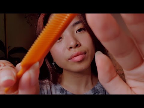 ASMR To Make You Sleepy 💤 Brushing Your Hair Back & Sweeping My Hands Over You (Layered Sounds)