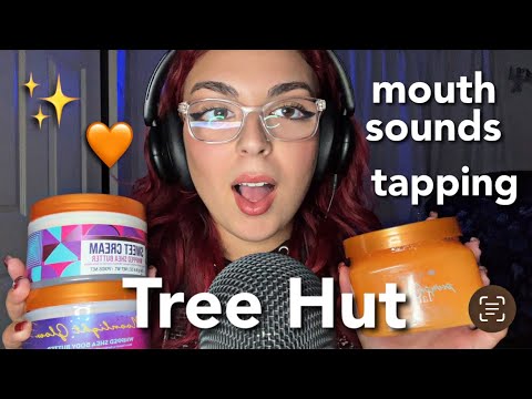 ASMR with Tree Hut products (tapping, mouth sounds, scratching)