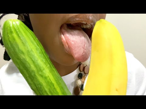 ASMR Cucumber 🥒🥒🥒X  🍌🍌🍌Banana Satisfying Eating Sounds