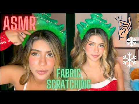 🎄ASMR HOLIDAY FABRIC SCRATCHING, SNAPPING, CLICKING, FAST SOUNDS | RELAXATION ❤️  HAND MOVEMENTS