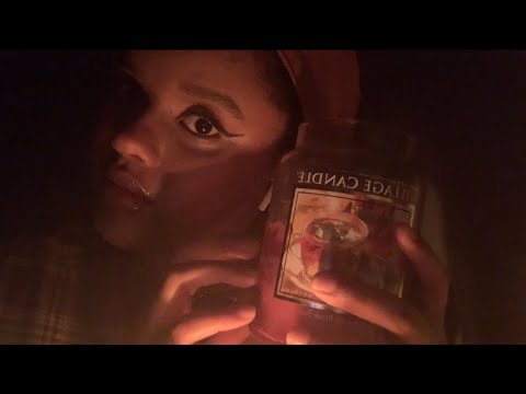 ASMR~ Close Up Whispering, Brushing, and Tapping Candle Jars