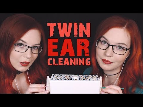 ASMR Twin Ear Cleaning - Cotton Bud, Earpick, Brush - INTENSE Scraping - No Talking
