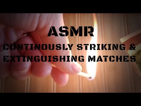🔥 ASMR Continuously Igniting & Quickly Extinguishing Wooden Matches (No Talking)🔥