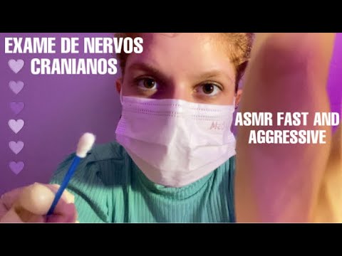ASMR || EXAME DE NERVOS CRANIANOS EM 3 MINUTOS (FAST AND AGGRESSIVE)