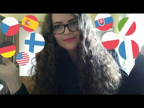 ASMR - Whispering in 10 Languages + Tapping