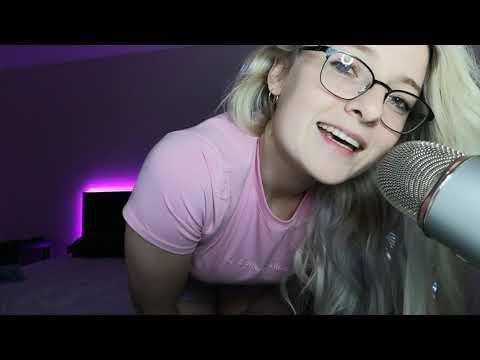 ASMR purple shorts and shirt scratching w/ face touching