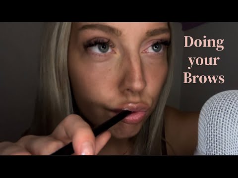 Asmr | Doing your Brows 🤍 (spoolie nibbling) close up personal attention roleplay