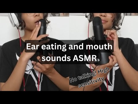 Ear eating and mouth sounds ASMR (no talking!)