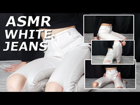 ASMR White Jeans Fabric Sounds