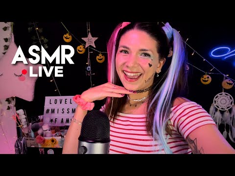 ASMR LIVE ♡ Harley QuiMi gives you tingleZzz 💙💘 SPOOKTOBER #4