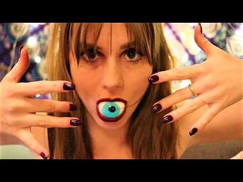 ASMR EATING YOUR EYE 🎃- SLPPERY CHEWY EATING SOUNDS *delicious*