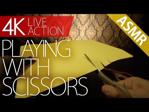 4K ASMR: Playing with Scissors ~ (4k, binaural, ear-to-ear, whispered)