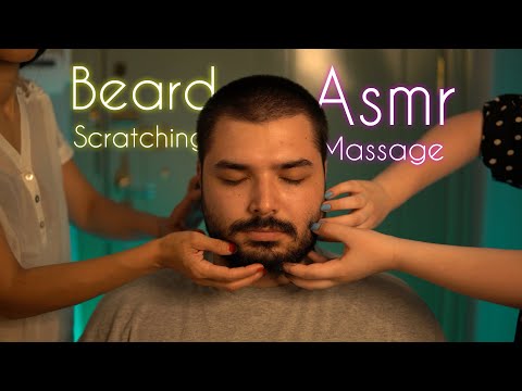 ASMR Beard Scratching and Relaxing Massage with Gentle Touches