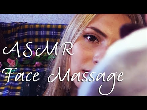 ASMR Relaxing face massage & Brushing! ~personal attention, tapping, tongue clicking 얼굴마사지